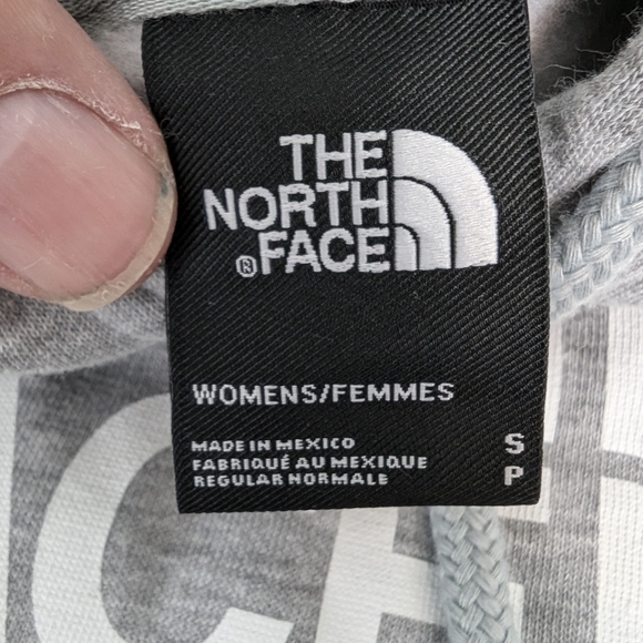 The North Face hoodie sweatshirt, grey, size small - Picture 5 of 8